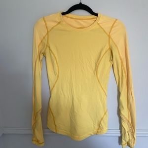 Lululemon Run Reflect Long Sleeve Yellow Sz 4